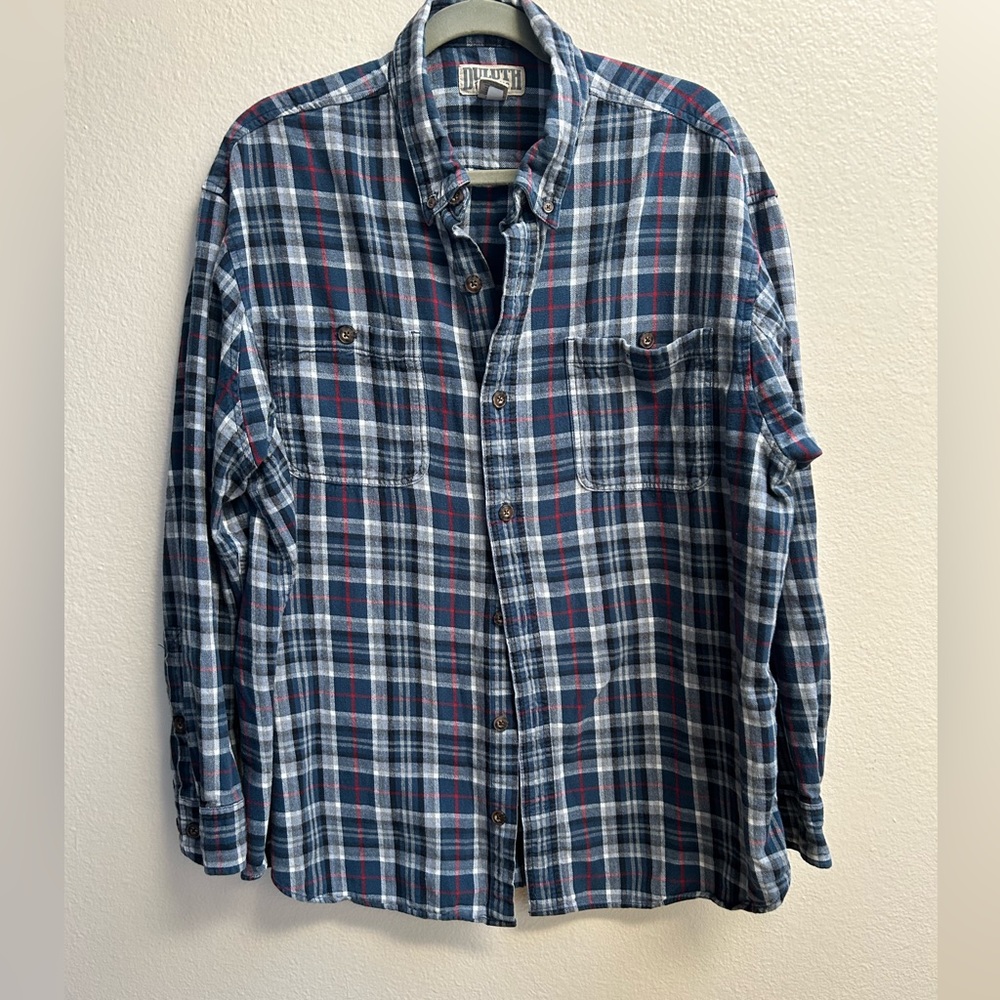 Duluth Trading Co. Men’s Flannel Shirt - XL - Blue Plaid - 100% Cotton